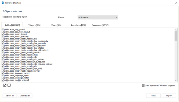 From existing database | Docs for ERBuilder 7.0