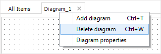 Delete a diagram | Docs for ERBuilder 7.0