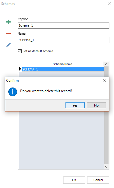 Deleting an existing schema | Docs for ERBuilder 7.0