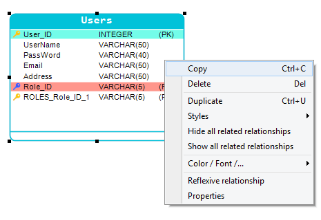 Copying/Pasting objects | Docs for ERBuilder 7.0
