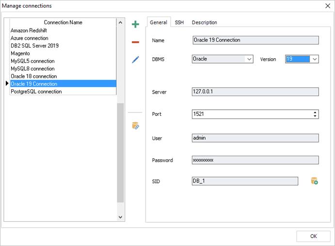 Creating a new connection | Docs for ERBuilder 7.0