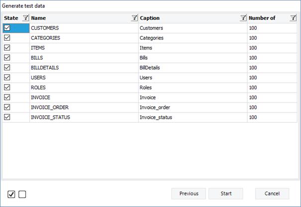 Generate test data | Docs for ERBuilder 7.0