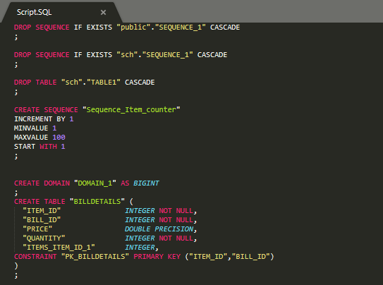 ERBuilder schema synchronization script