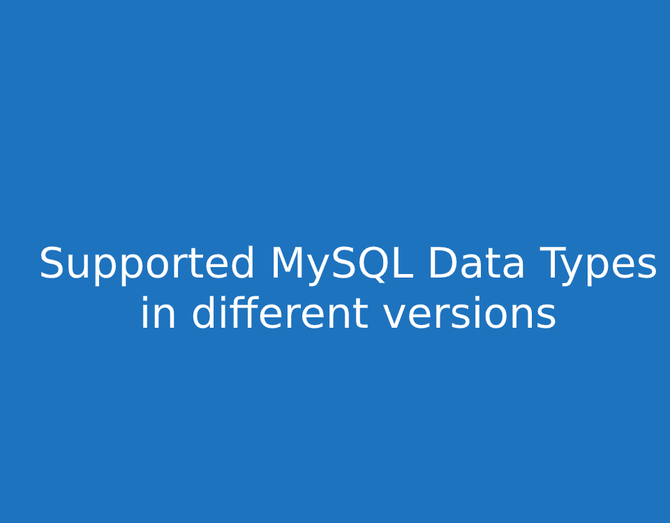 ERBuilder MySQL datatypes study