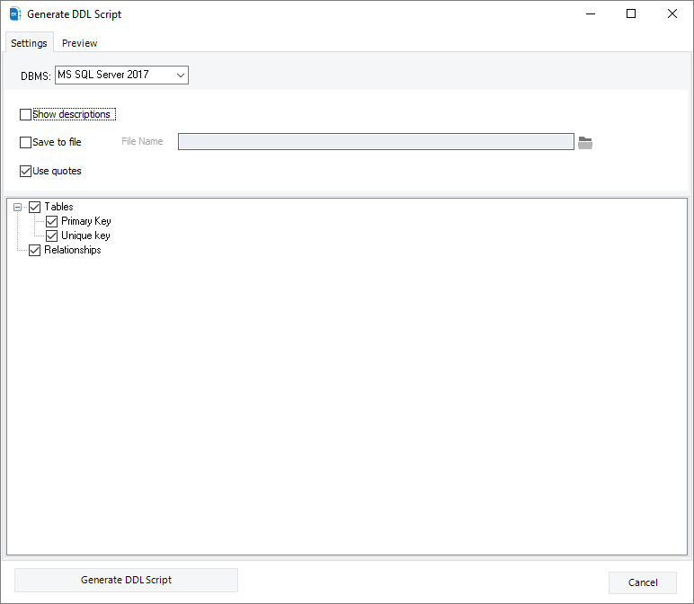 convert salesforce schema to other dbms