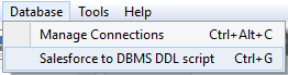 export salesforce schema to other dbms