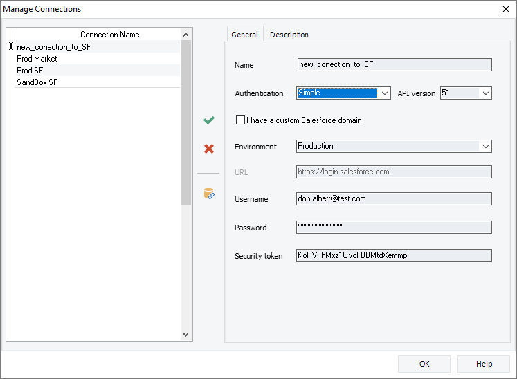 create new connection for data replication