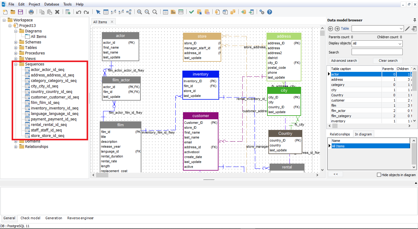 Postgresql Select All Sequence