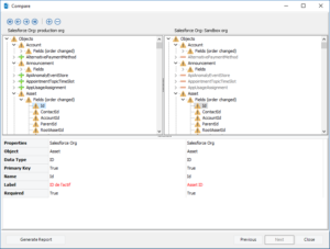 Compare Salesforce orgs and return the metadata differences - Softbuilder