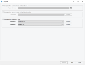 Compare Salesforce orgs and return the metadata differences - Softbuilder